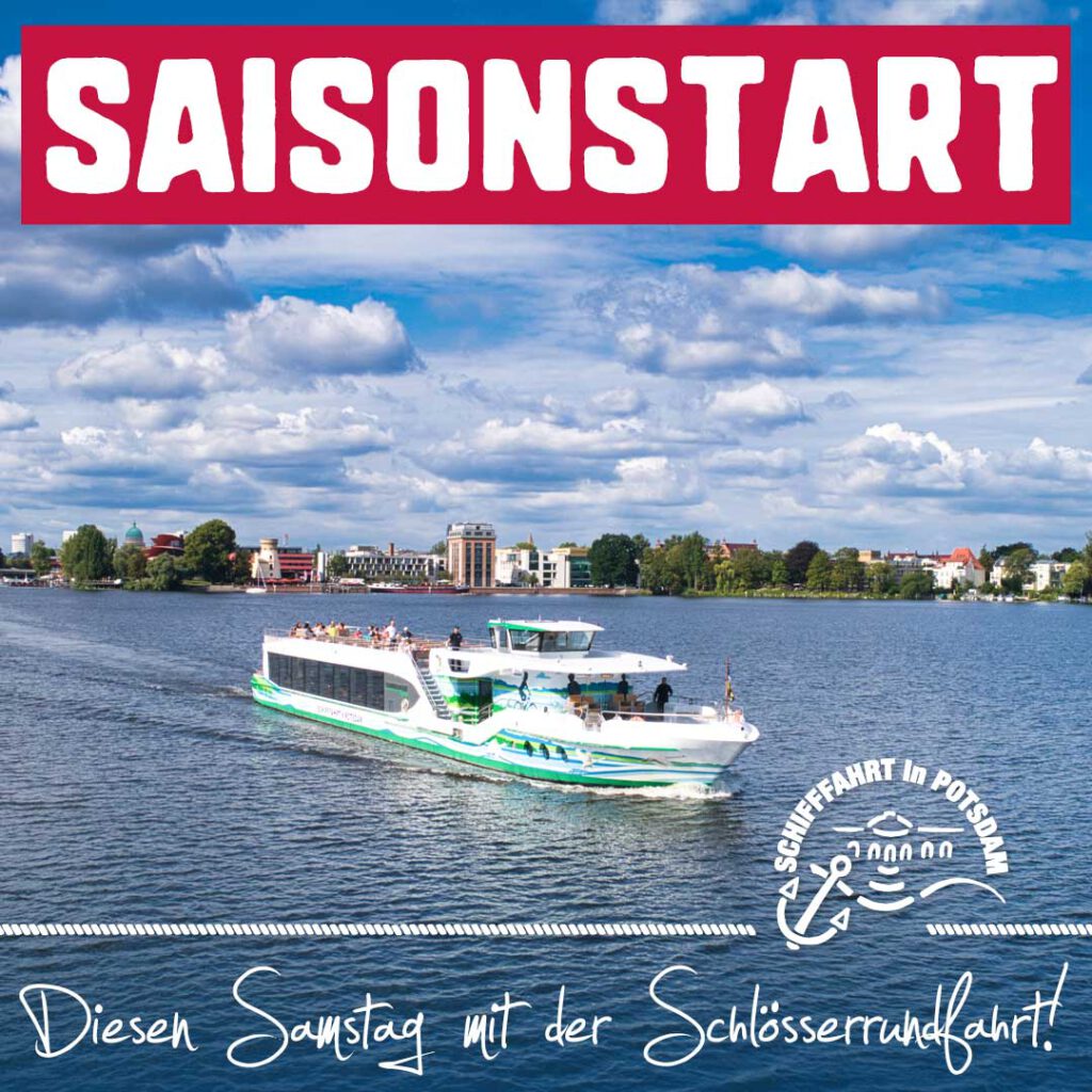 Saisonstart 2022 mit der MS Schwielowsee auf der Schlösserrundfahrt